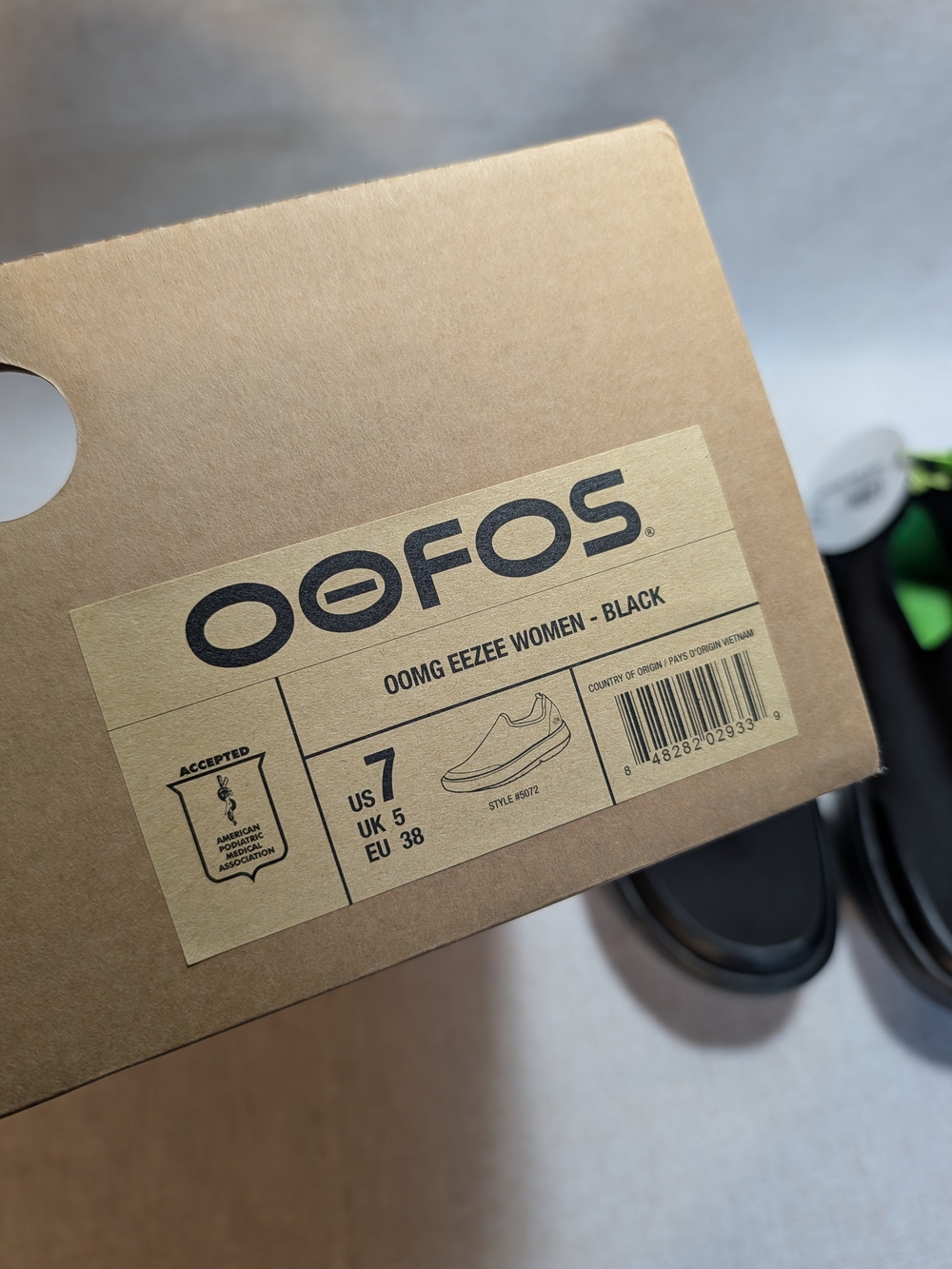 Oofos Oomg Eezee Shoes Size 7 Recovery Comfort Black